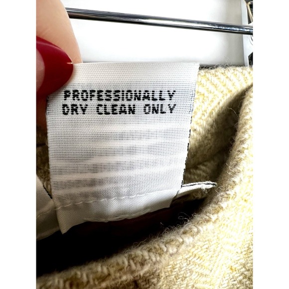 Chaus 100% Lambswool Herringbone Tweed Pencil Skirt Women's Size 10 Beige - Picture 3 of 8